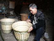 Baskets made of bamboo for holding crops